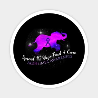 Alzheimer Awareness Spread The Hope Find A Cure Gift Magnet